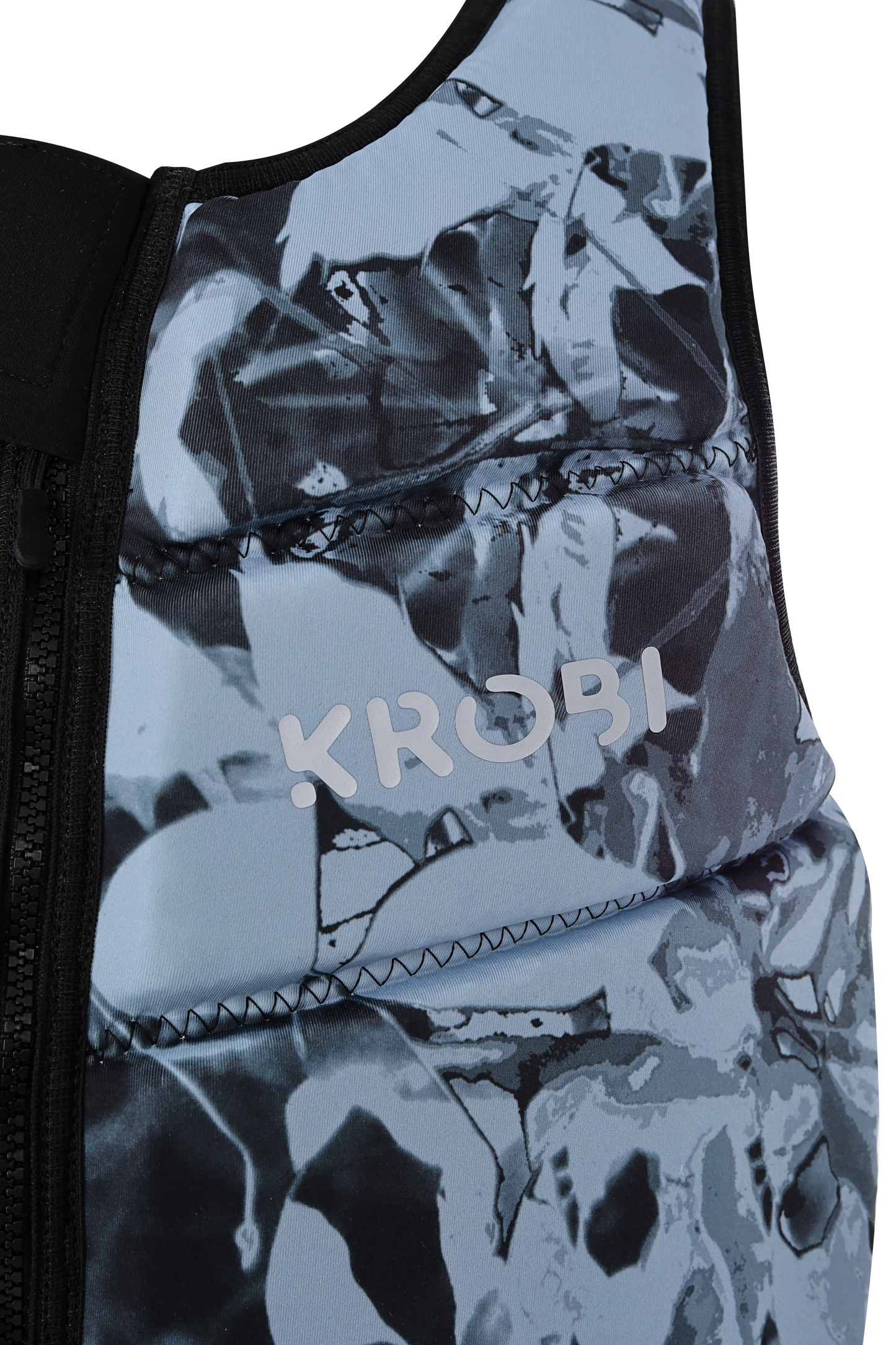 Chaleco de Impacto KROBI Camuflaje Jungle Azul – Neopreno de Alta Densidad con Flotabilidad Asistida