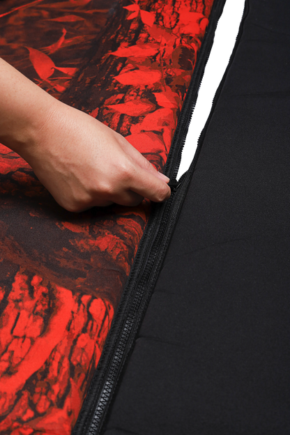 Colchoneta Flotante Roja Camuflada para Mar, Piscina y Río – Flotador Acolchado Enrollable | KROBI