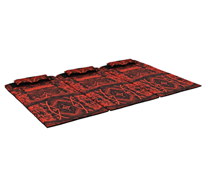 Colchoneta Flotante Roja Camuflada para Mar, Piscina y Río – Flotador Acolchado Enrollable | KROBI