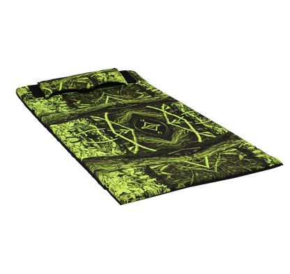Colchoneta Flotante  para Mar, Piscina y Río – Flotador Acolchado Enrollable | KROBI Camuflado Verde