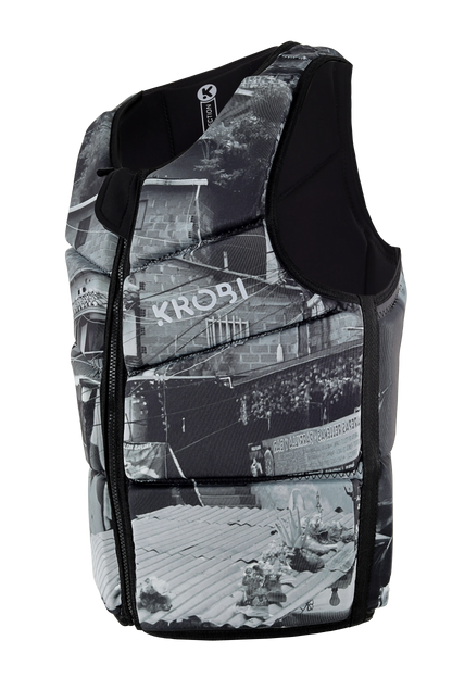 Chaleco de Impacto KROBI Camuflaje Urbano – Neopreno Deportivo de Alta Flotabilidad