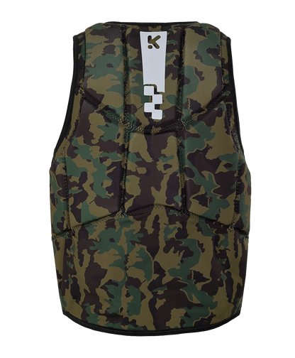 Chaleco de Impacto KROBI Swiss Camo – Neopreno de Alta Densidad con Flotabilidad Asistida