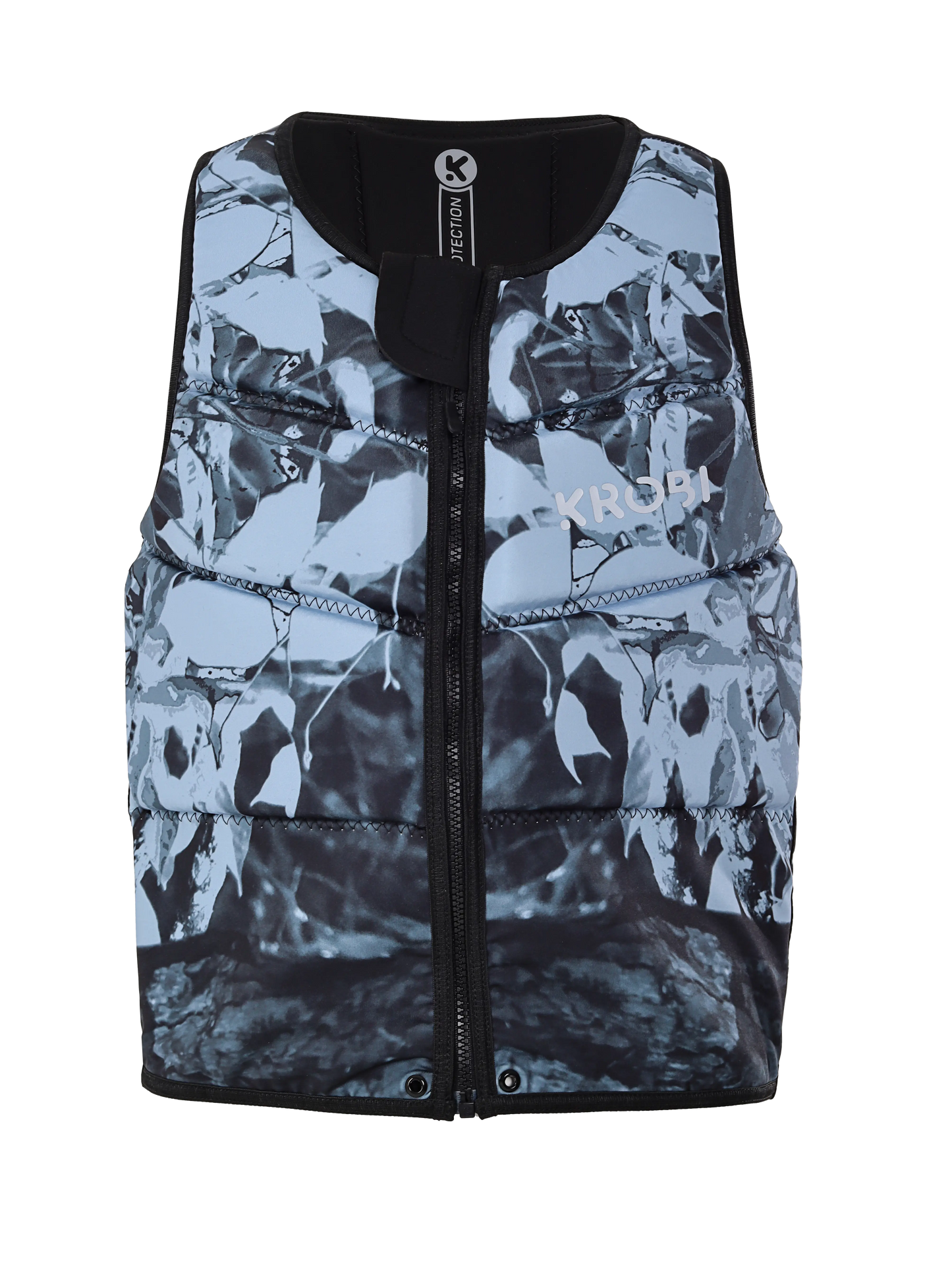 Chaleco de Impacto KROBI Camuflaje Jungle Azul – Neopreno de Alta Densidad con Flotabilidad Asistida