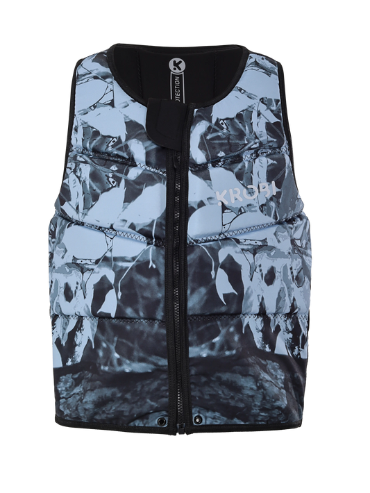 Chaleco de Impacto KROBI Camuflaje Jungle Azul – Neopreno de Alta Densidad con Flotabilidad Asistida