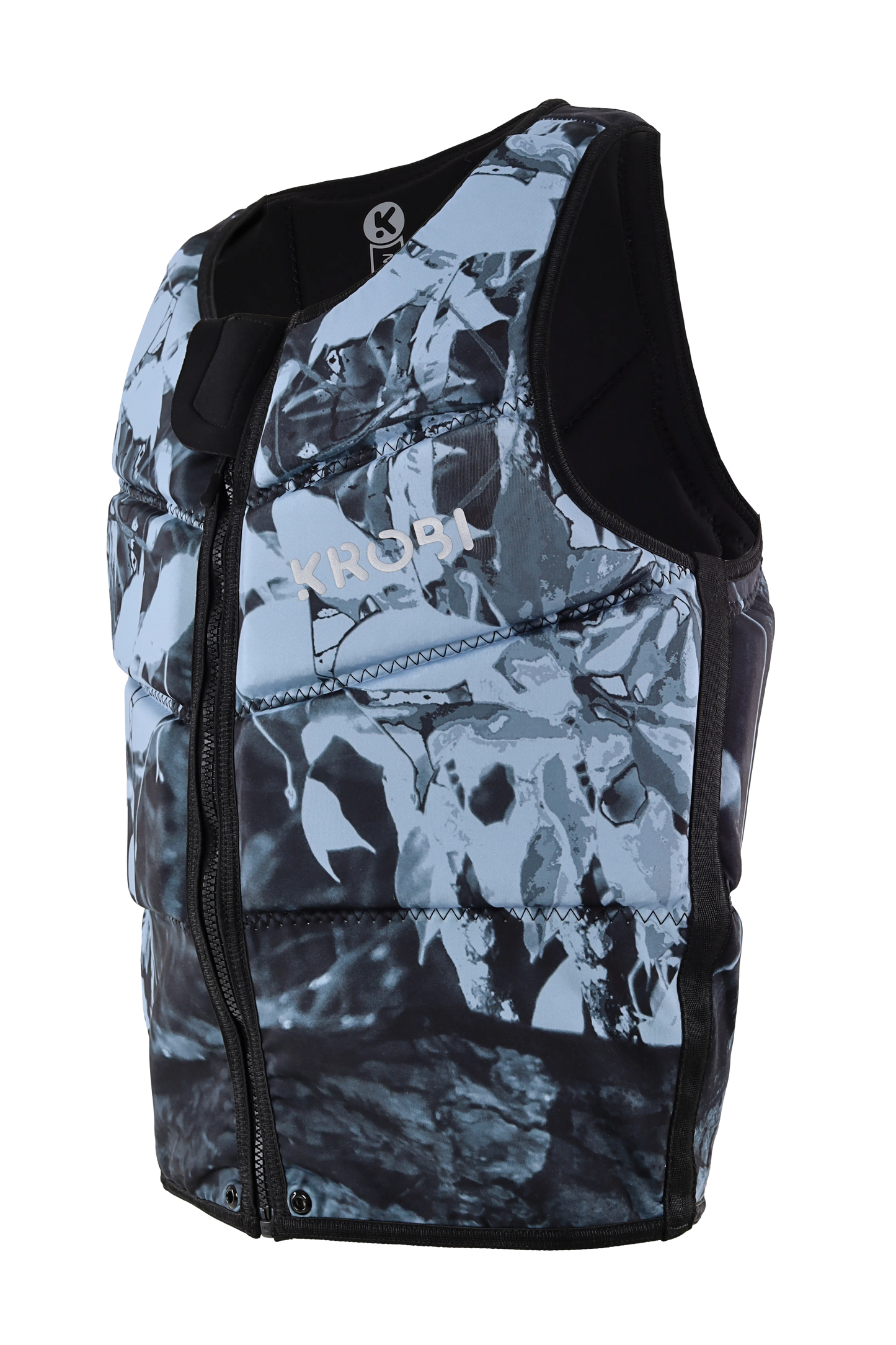 Chaleco de Impacto KROBI Camuflaje Jungle Azul – Neopreno de Alta Densidad con Flotabilidad Asistida