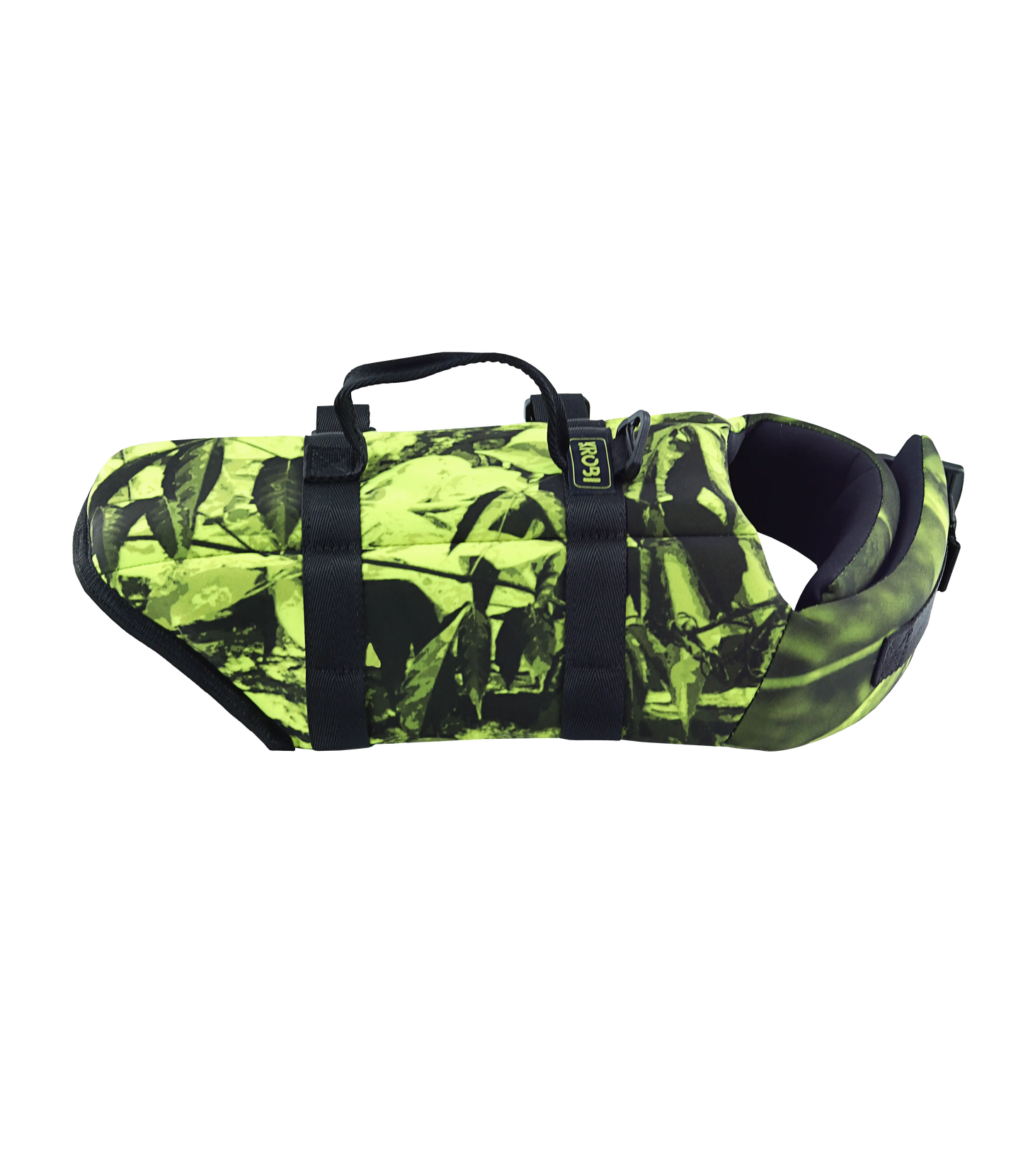 Chaleco de Flotabilidad para Perros KROBI – Neopreno de Alta Resistencia y Ajuste Ergonómico / Camuflado Verde